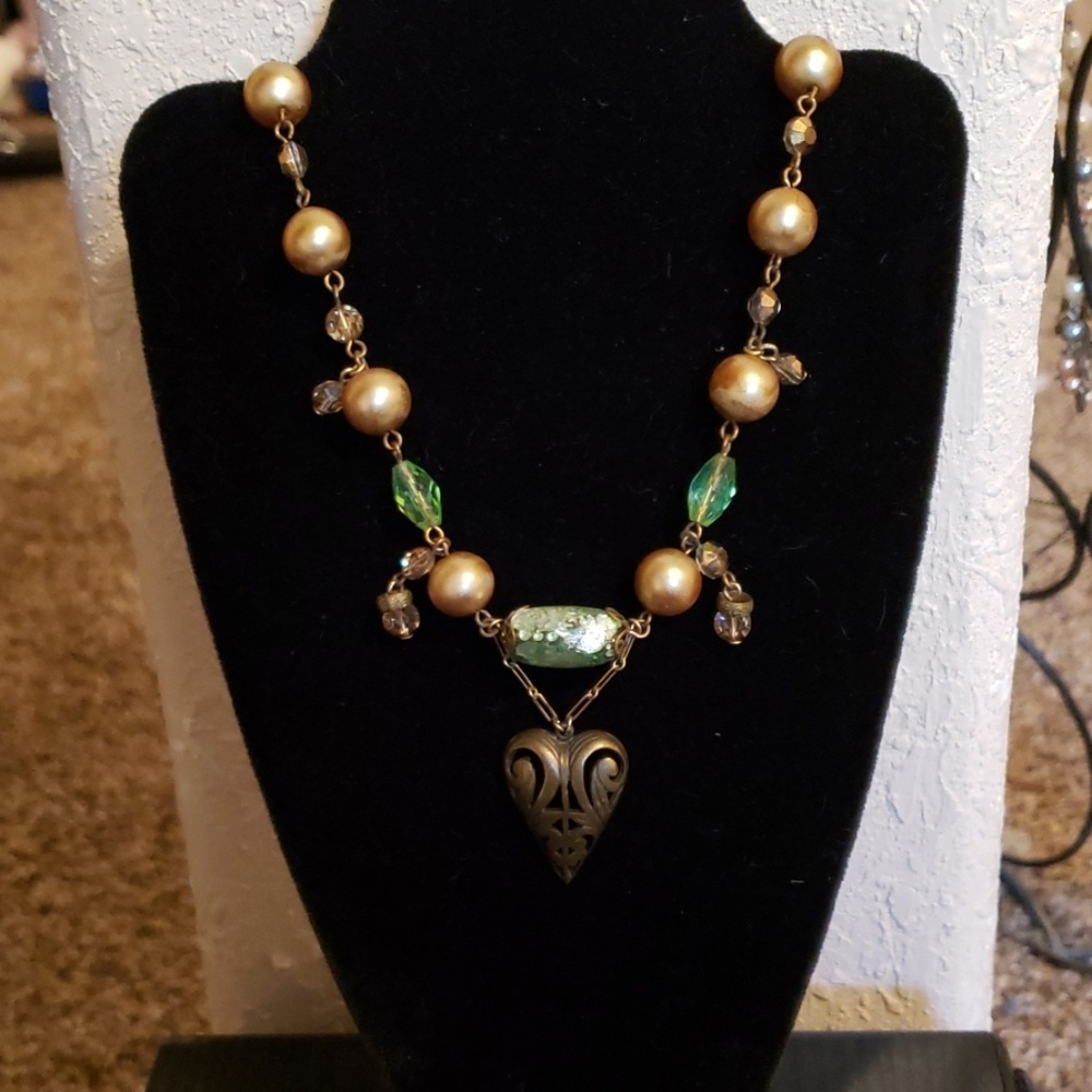 Lisa Youell Beaded Heart Necklace